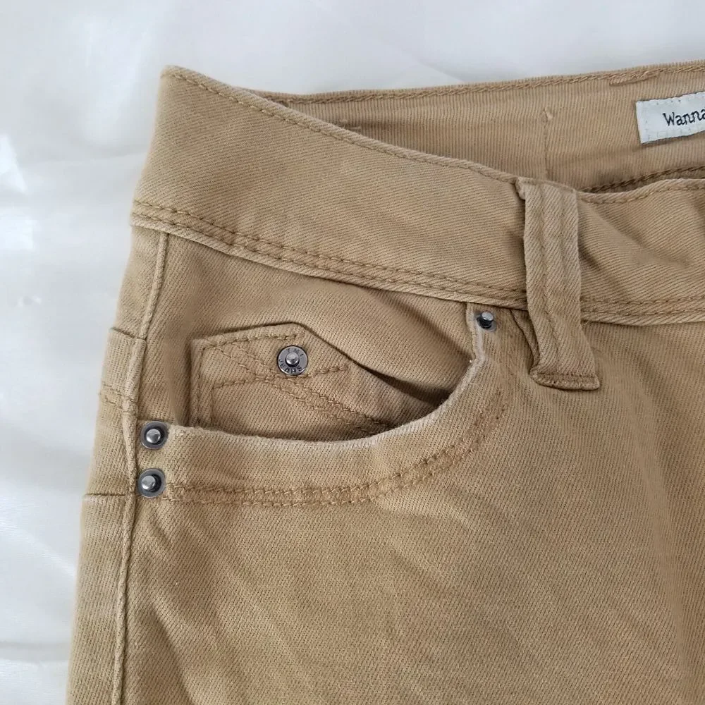 YMI Jeans‎ Juniors 3 Brown Low Rise Womens Distressed Skinny Leg Denim